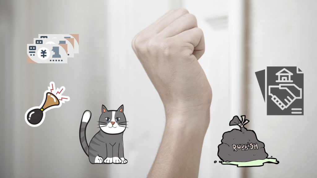 ドアをノックしている