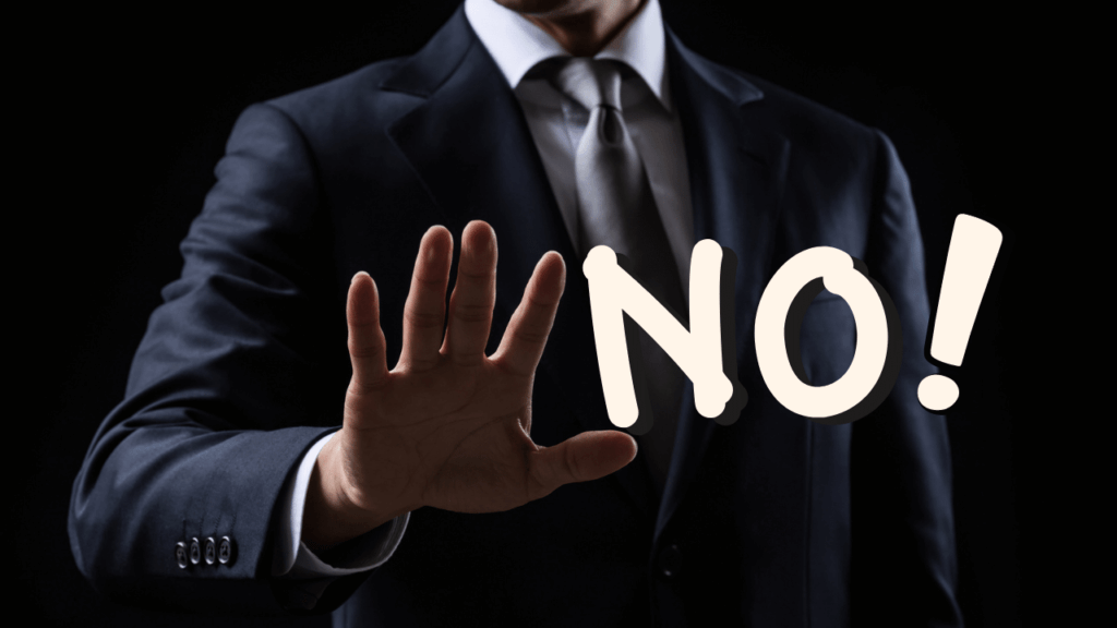 きっぱり断る男性