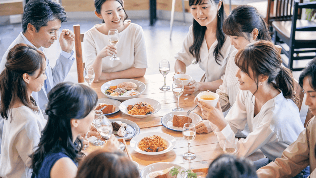 投資仲間同志でランチ会をしている